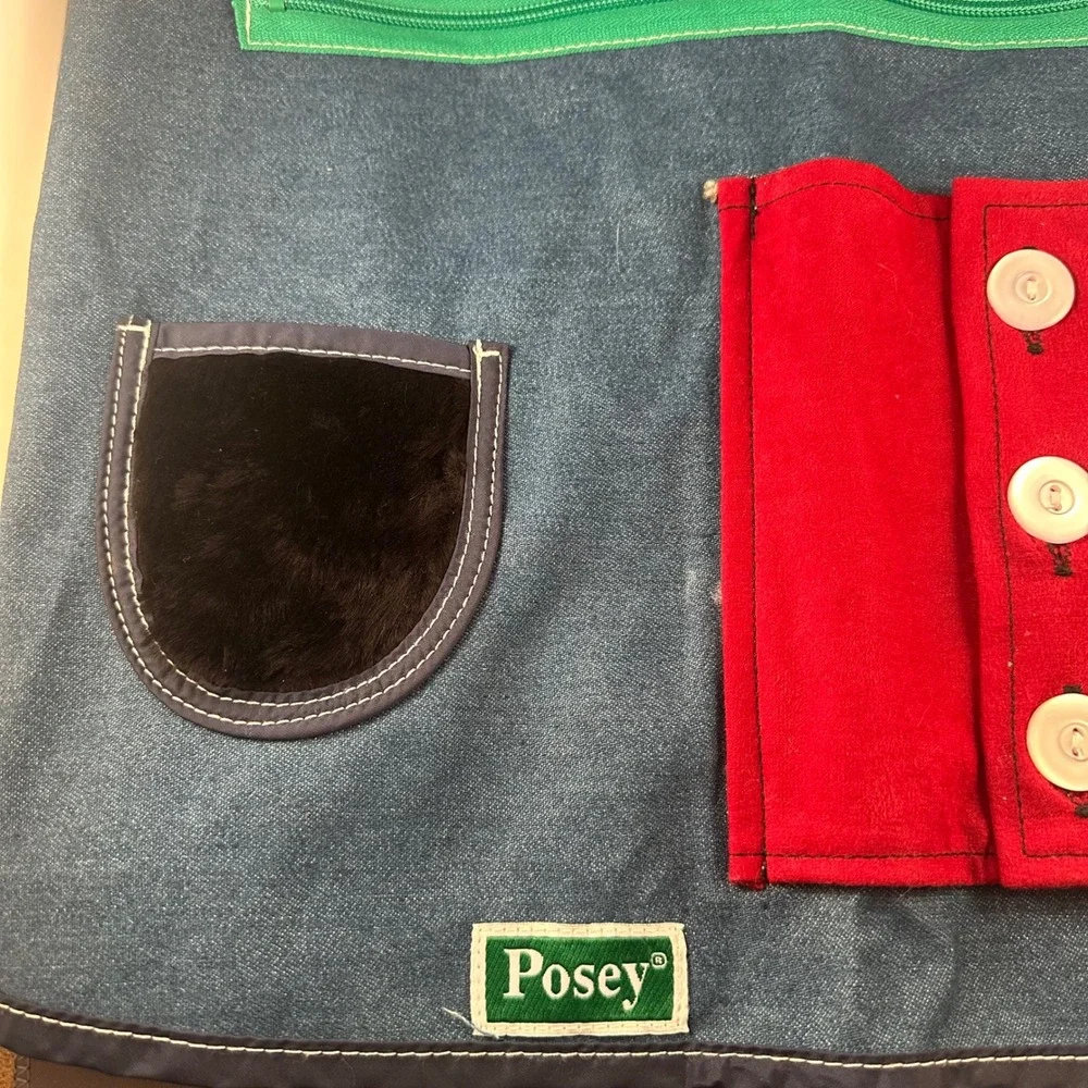 Posey Activity Sensory Stimulation Lap Tray Pocket Zipper Buttons ADL‎